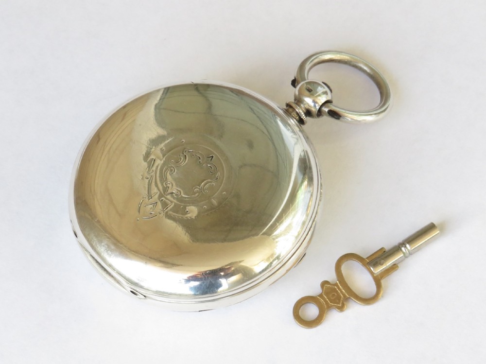 Antique silver fusee pocket watch, Lubenham View IV