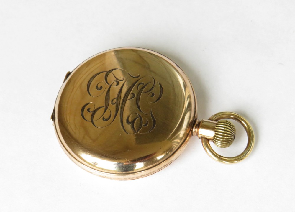 Antique 1908 Watham full hunter pocket watch View V