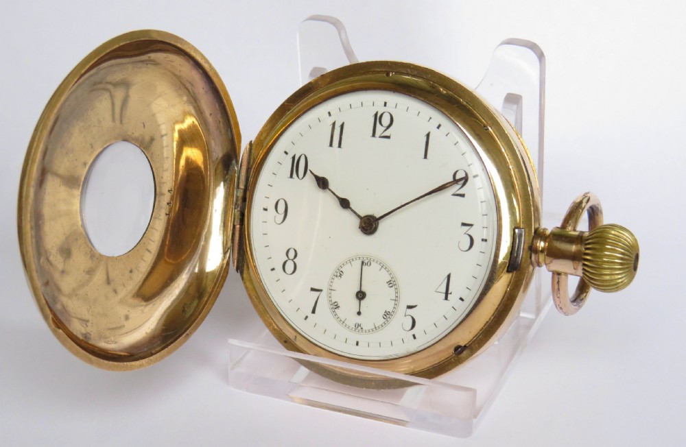 Antique IWC half hunter pocket watch