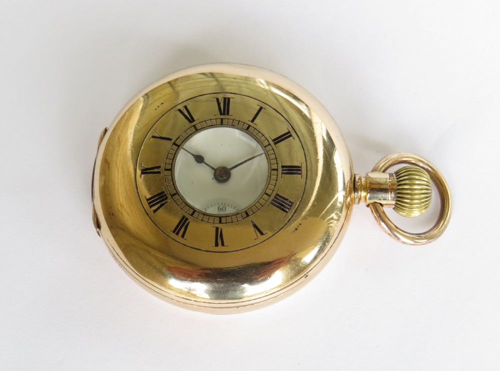Antique IWC half hunter pocket watch View II
