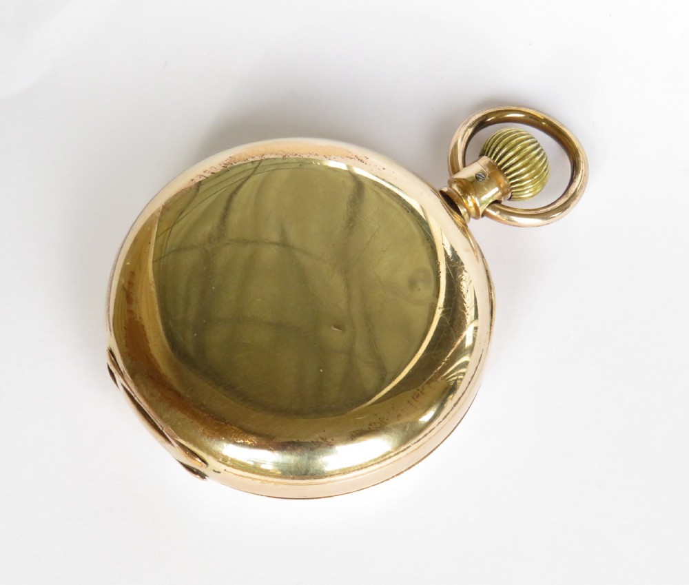 Antique IWC half hunter pocket watch View V