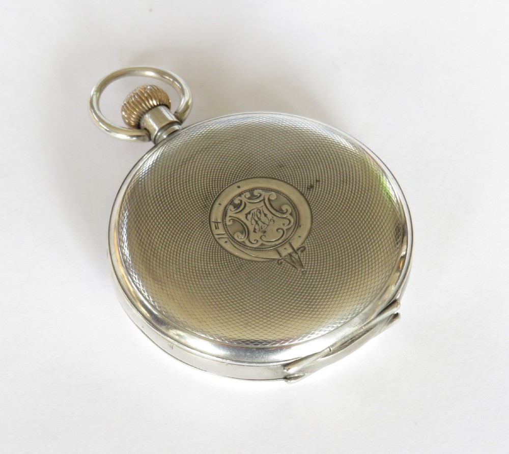 Antique silver Waltham full hunter pocket watch View IV