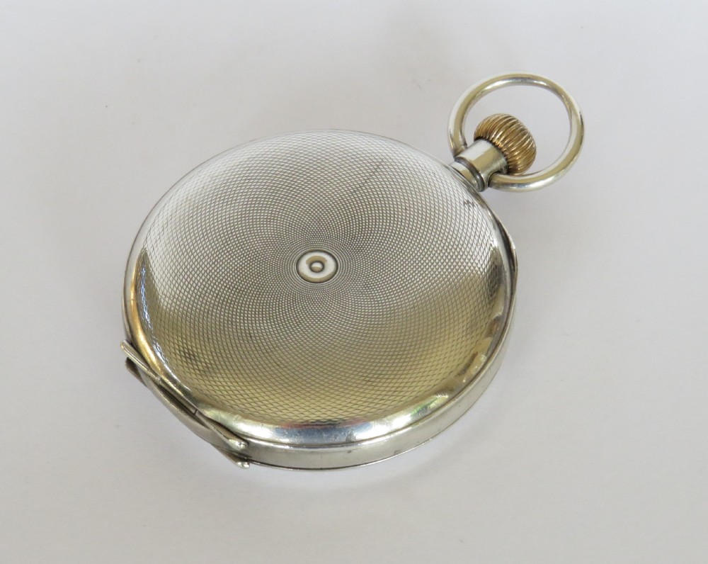 Antique silver Waltham full hunter pocket watch View V