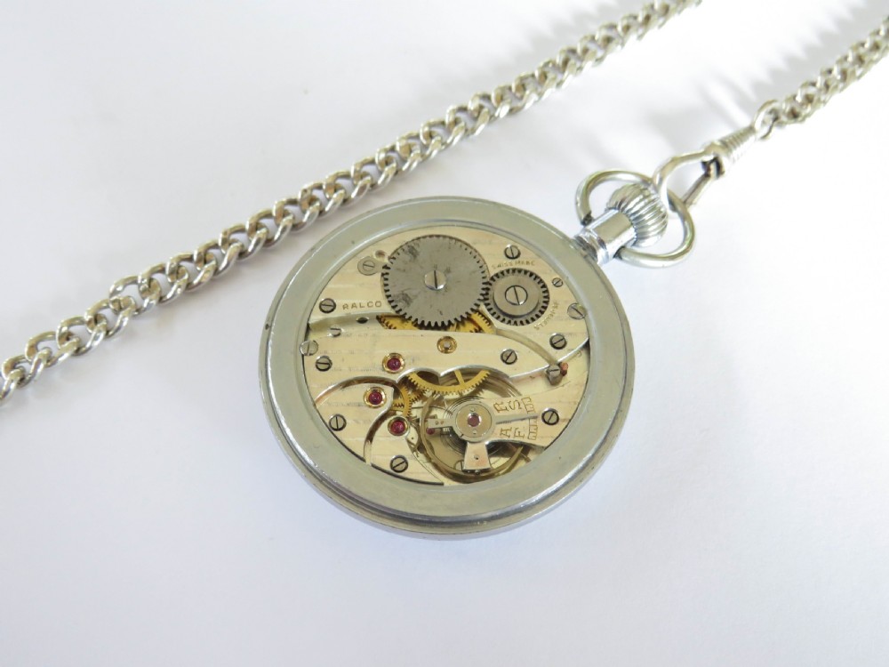1920s Ralco pocket watch and chain View II