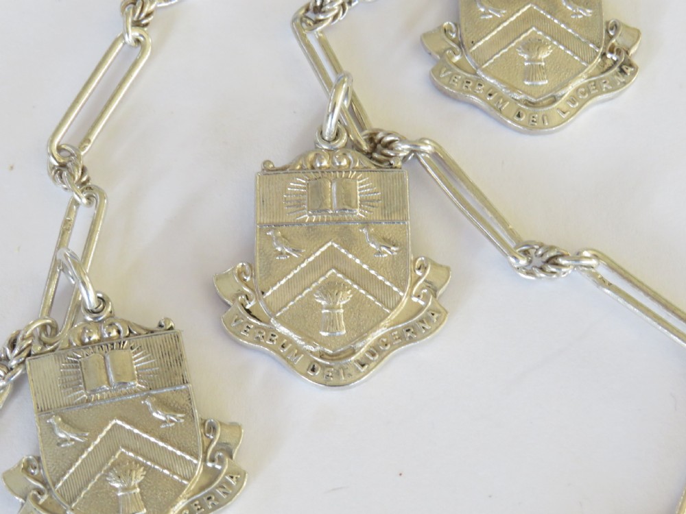 Antique silver albert and fobs, Cheltenham View II