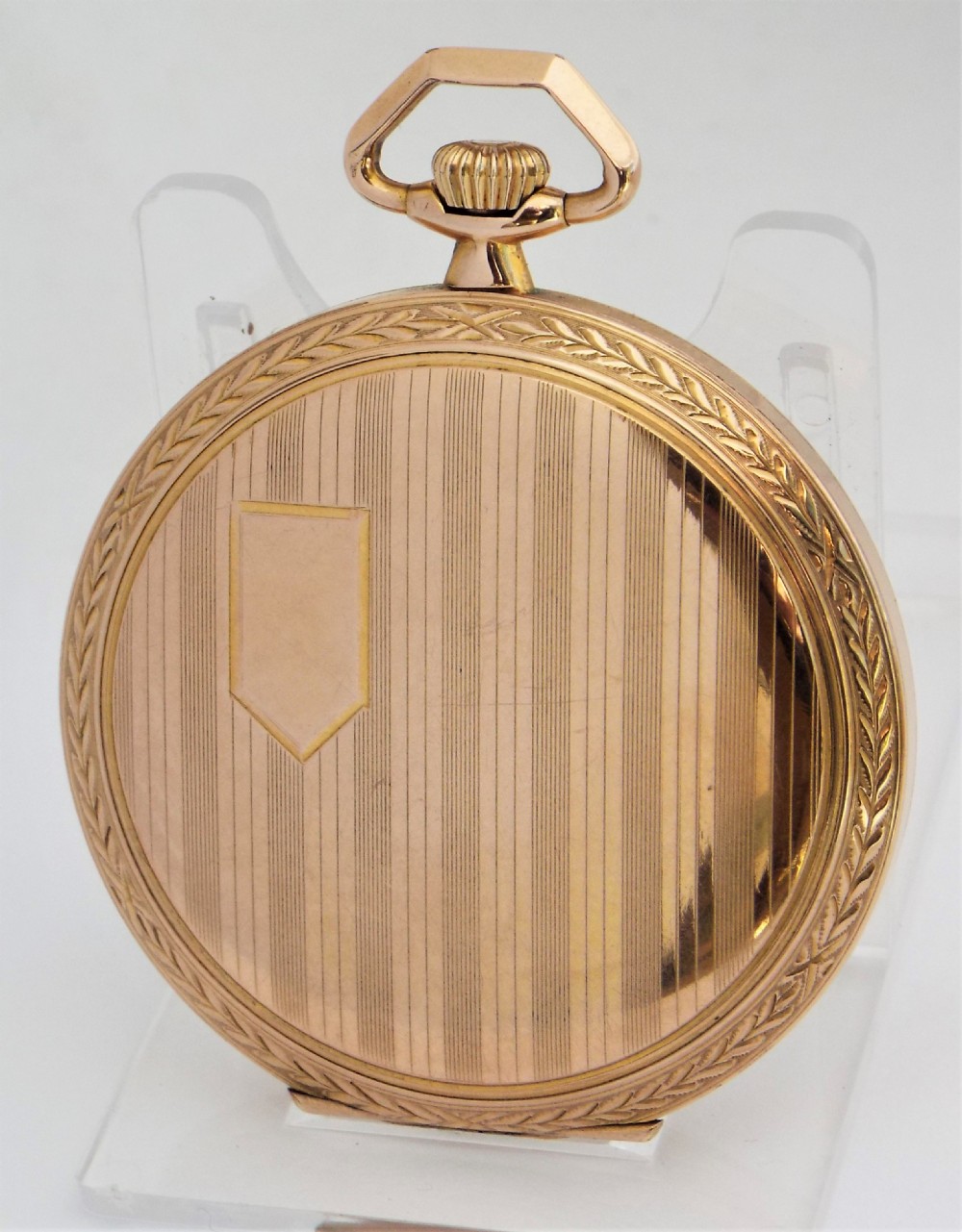 A 1920s Art Deco stem winding pocket watch. View III