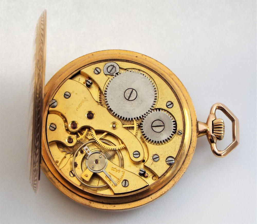 A 1920s Art Deco stem winding pocket watch. View V