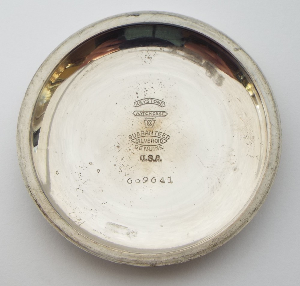 A large 1917 Elgin pocket watch & chain. View III