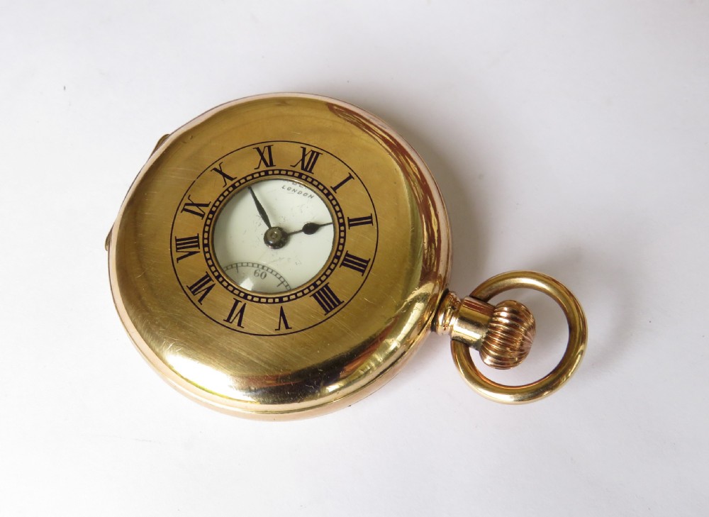 Antique Cyma half hunter pocket watch for J W Benson View II