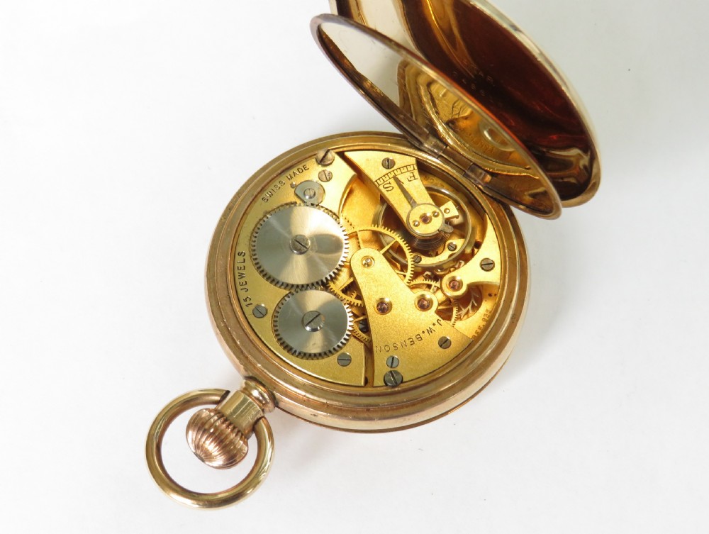 Antique Cyma half hunter pocket watch for J W Benson View III