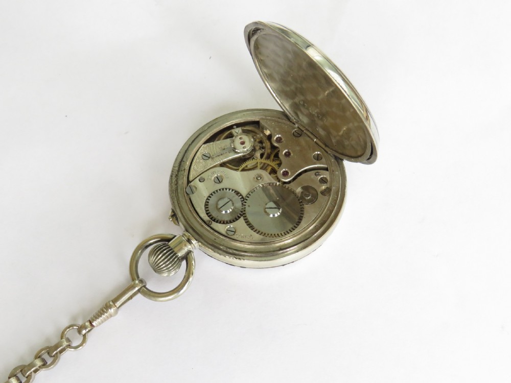 Antique Baume & Co pocket watch and chain View II