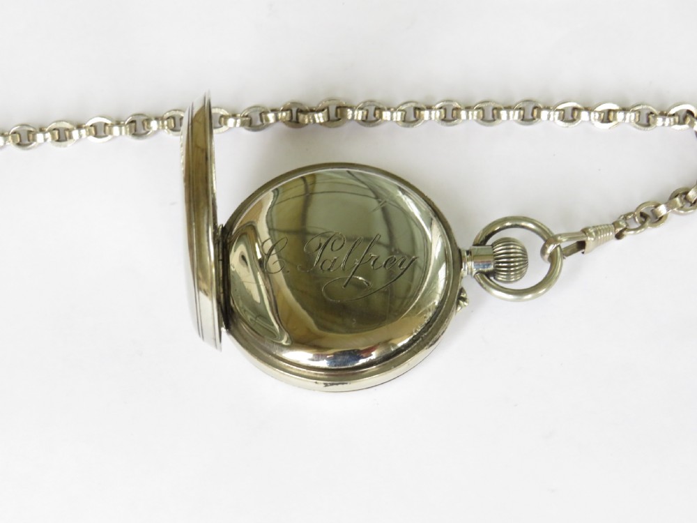 Antique Baume & Co pocket watch and chain View IV