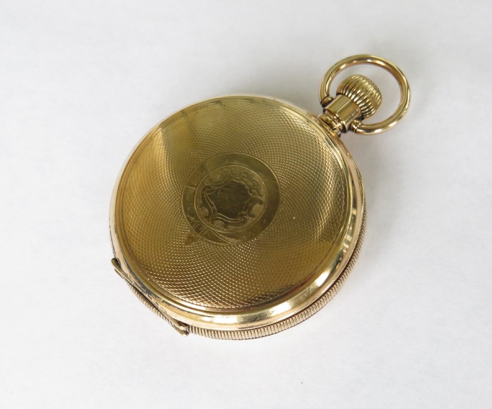 Antique Buren gold filled pocket watch View III