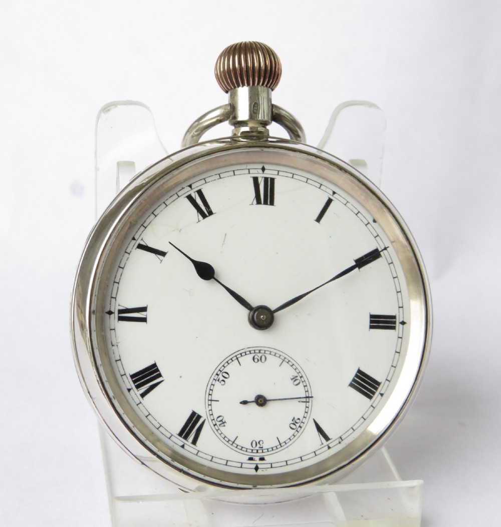Antique silver pocket watch, 1913 View II
