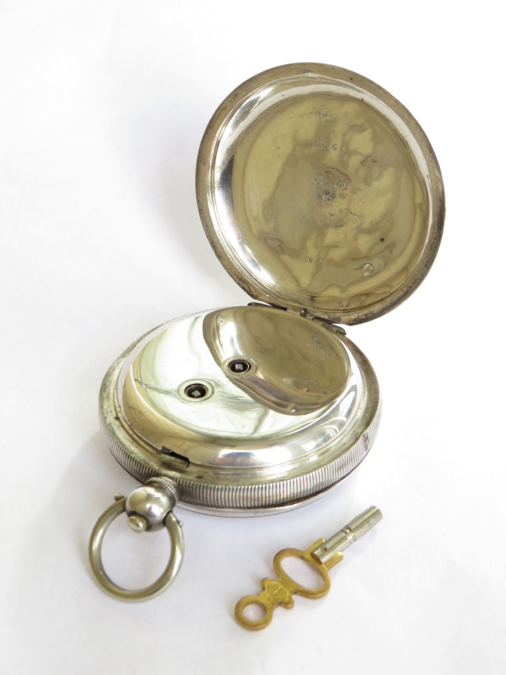 Antique 1912 silver Swiss pocket watch View III