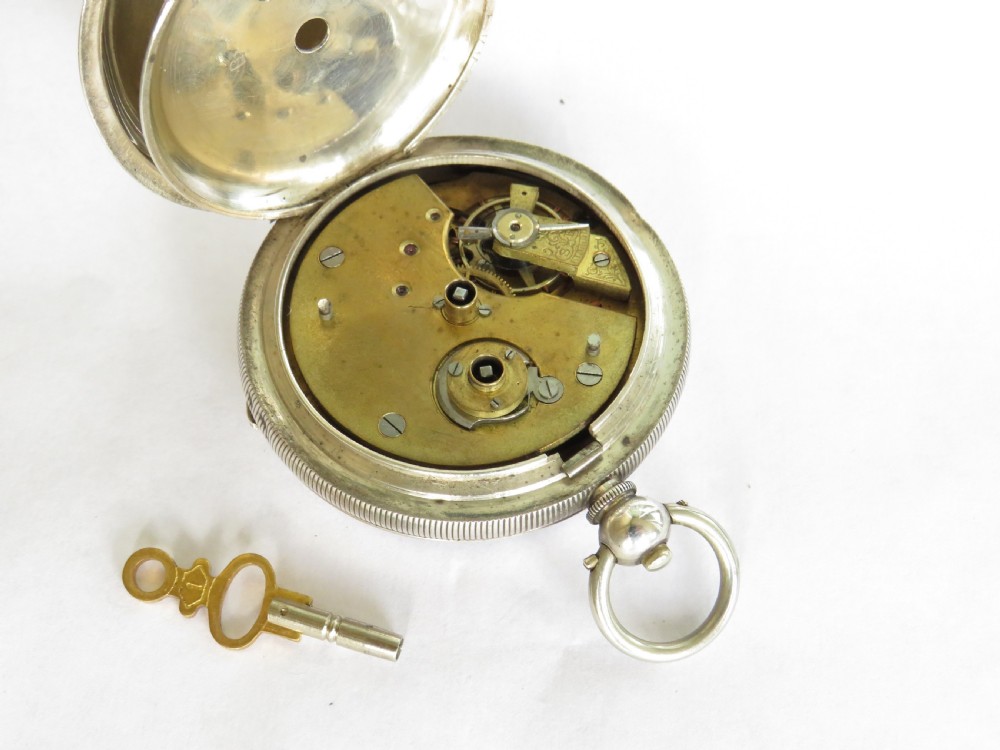 Antique 1912 silver Swiss pocket watch View IV