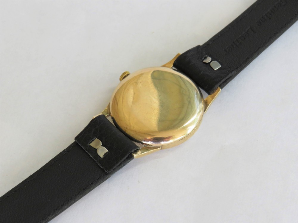Gents 9ct gold Roamer Premier wrist watch, 1955 View III