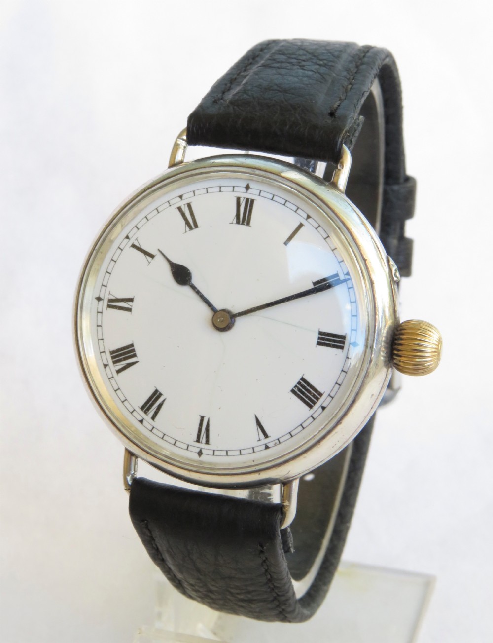 Gents silver Glashutte wrist watch, c1910s