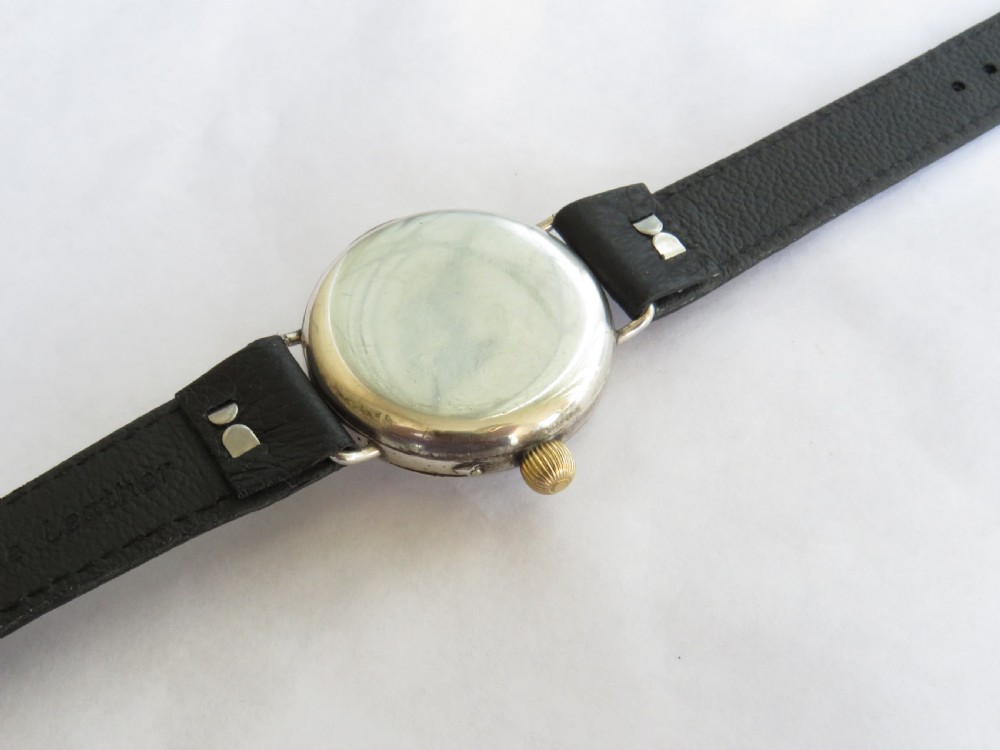 Gents silver Glashutte wrist watch, c1910s View II