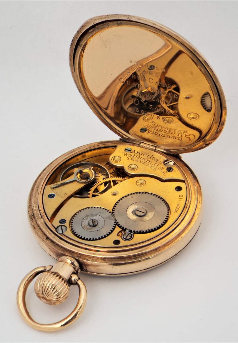  Antique 1917 Waltham Traveler pocket watch. View IV