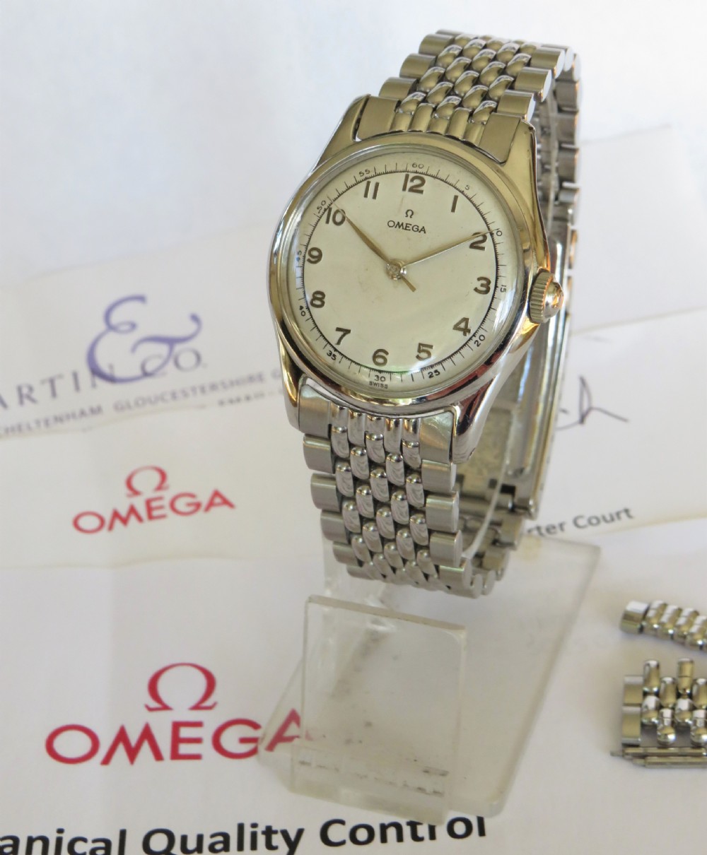 Gents Omega wrist watch, circa 1946, serviced by Omega