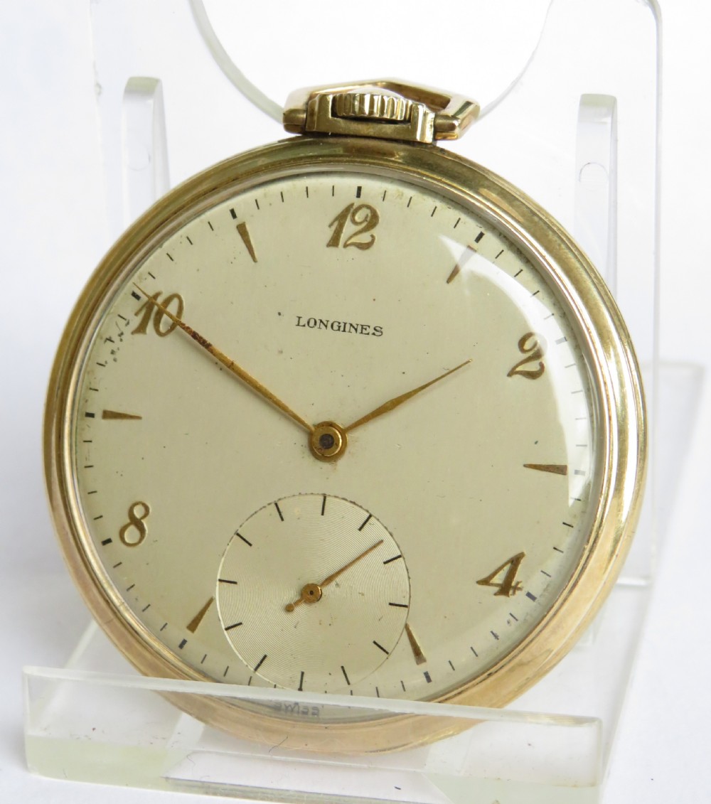 1940s Longines stem winding pocket watch