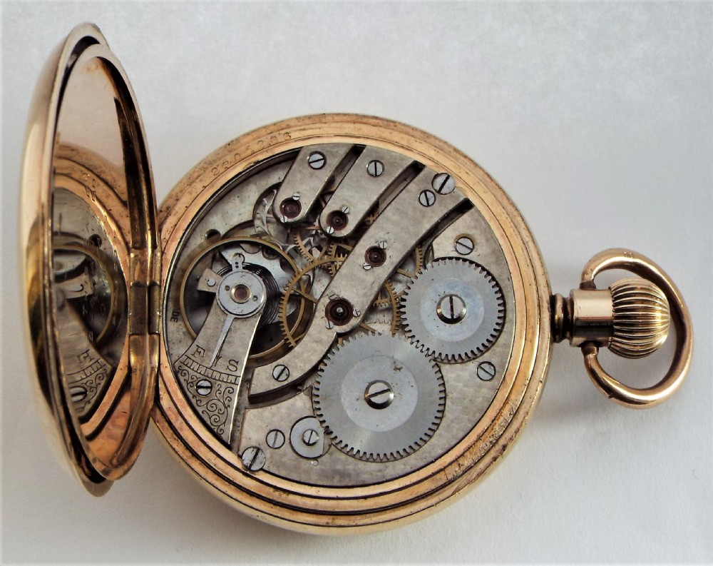 A 1920s Swiss full hunter pocket watch. View V