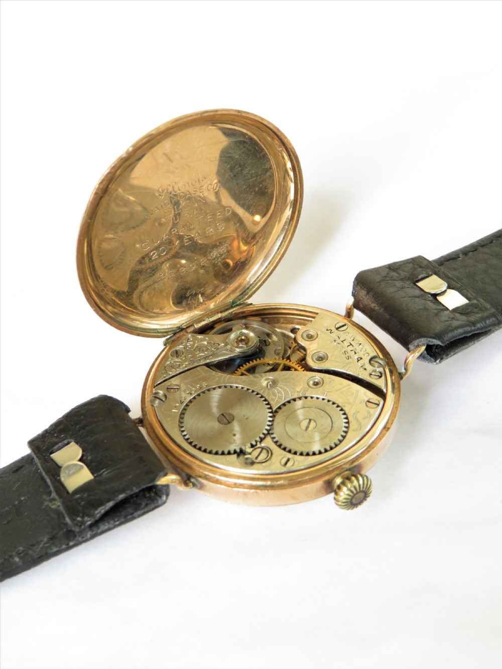 Antique rose gold filled Waltham wrist watch View IV