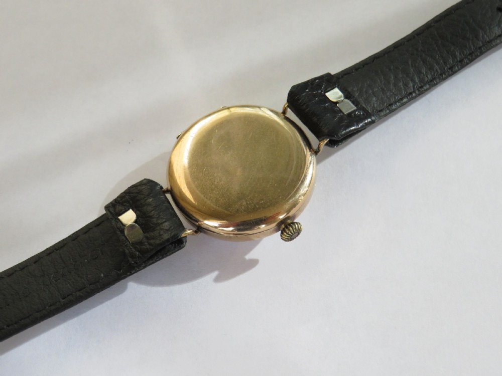 Antique rose gold filled Waltham wrist watch View V