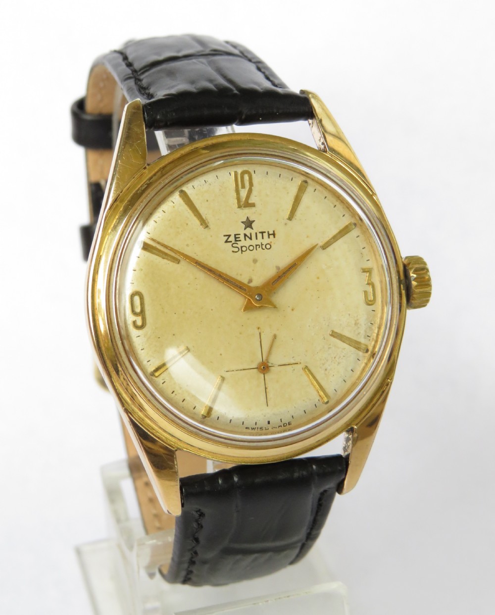 Gents Zenith Sporto wrist watch, 1962 View V