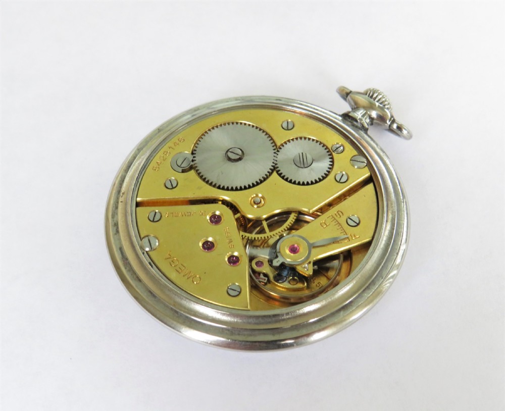1937 Omega Art Deco pocket watch View III