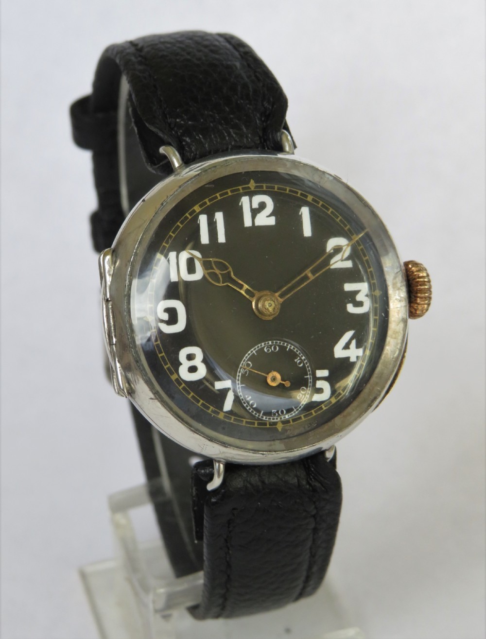 WW1 era silver trench watch View II