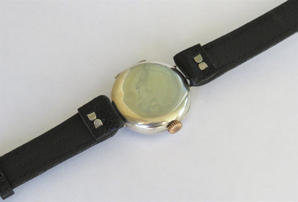 WW1 era silver trench watch View V