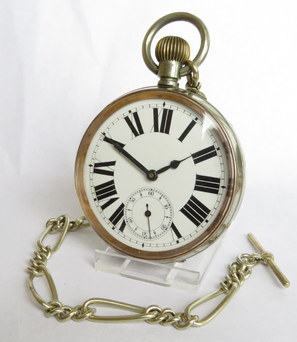 Antique Doxa goliath pocket watch and chain