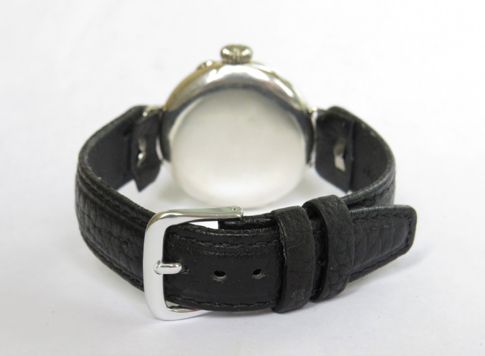 Antique silver trench watch, 1915 View VI