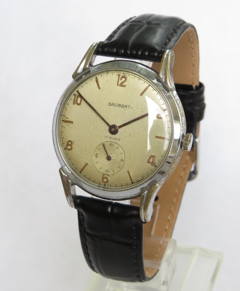 Gents early 1950s Galibert wrist watch