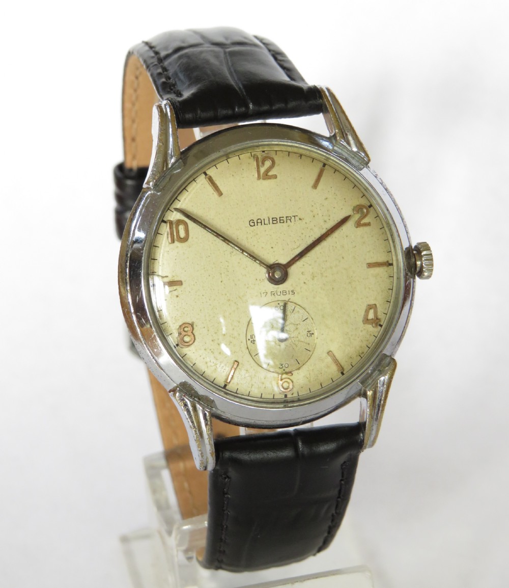 Gents early 1950s Galibert wrist watch View II