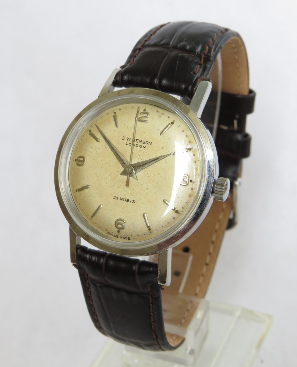 Gents 1950s J W Benson wrist watch