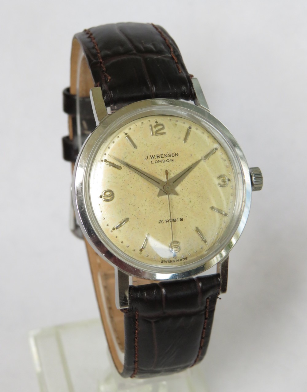 Gents 1950s J W Benson wrist watch View II