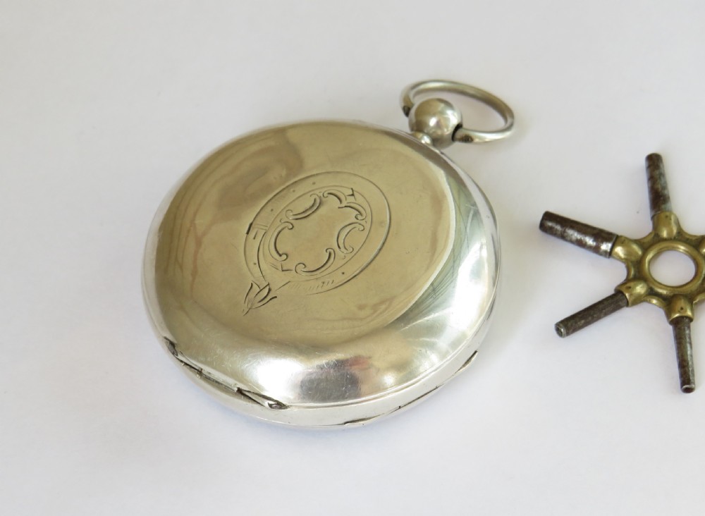 Antique silver Waltham pocket watch, 1900 View IV