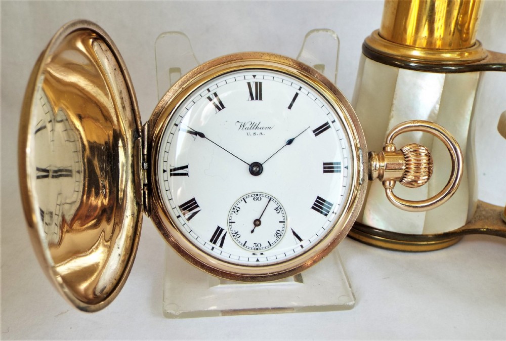 Antique 1903 Waltham full hunter pocket watch.