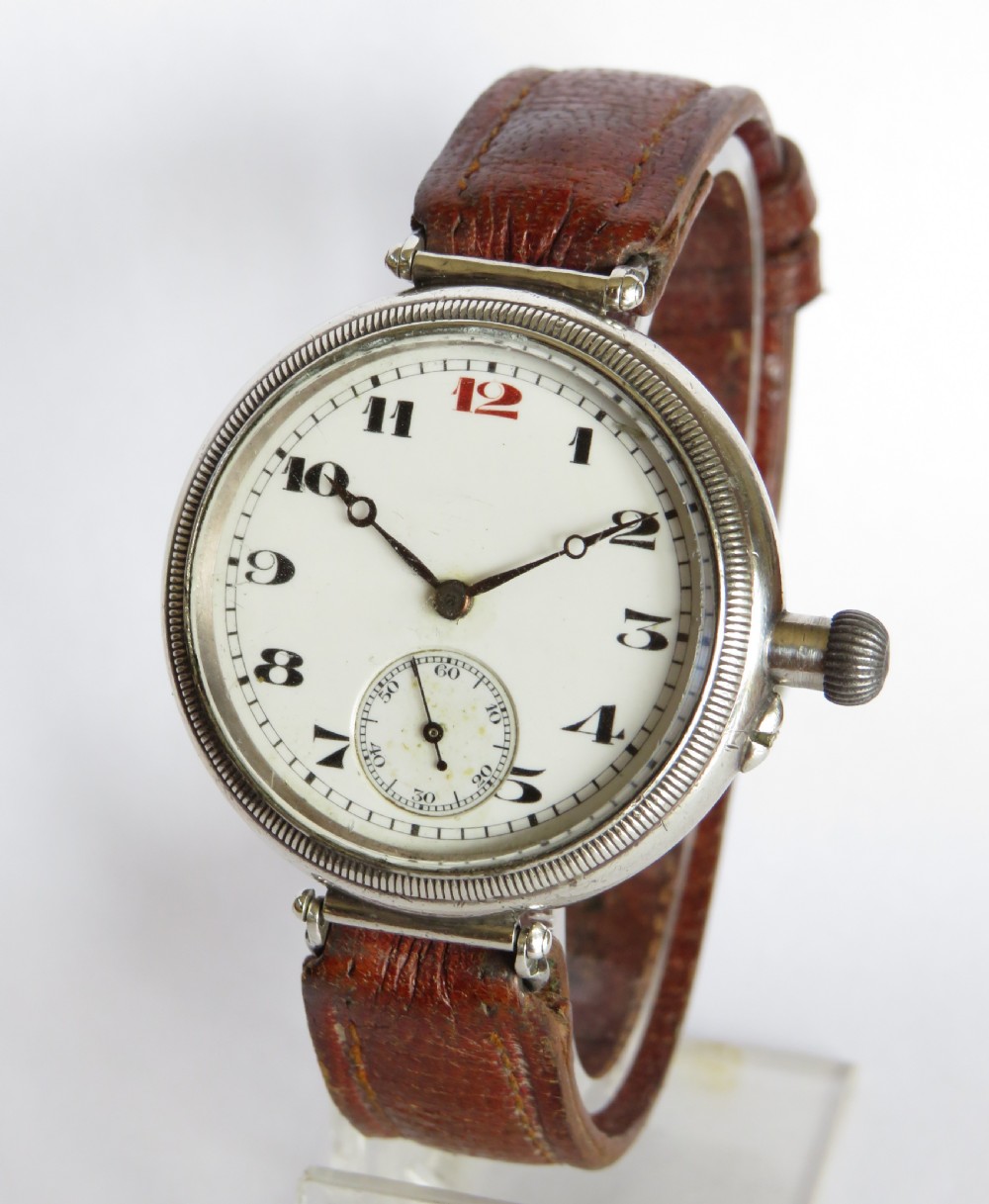 Antique silver Longines wrist watch, 1924