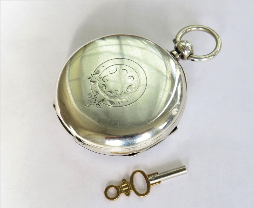 Antique silver centre seconds chronograph, 1896 View IV