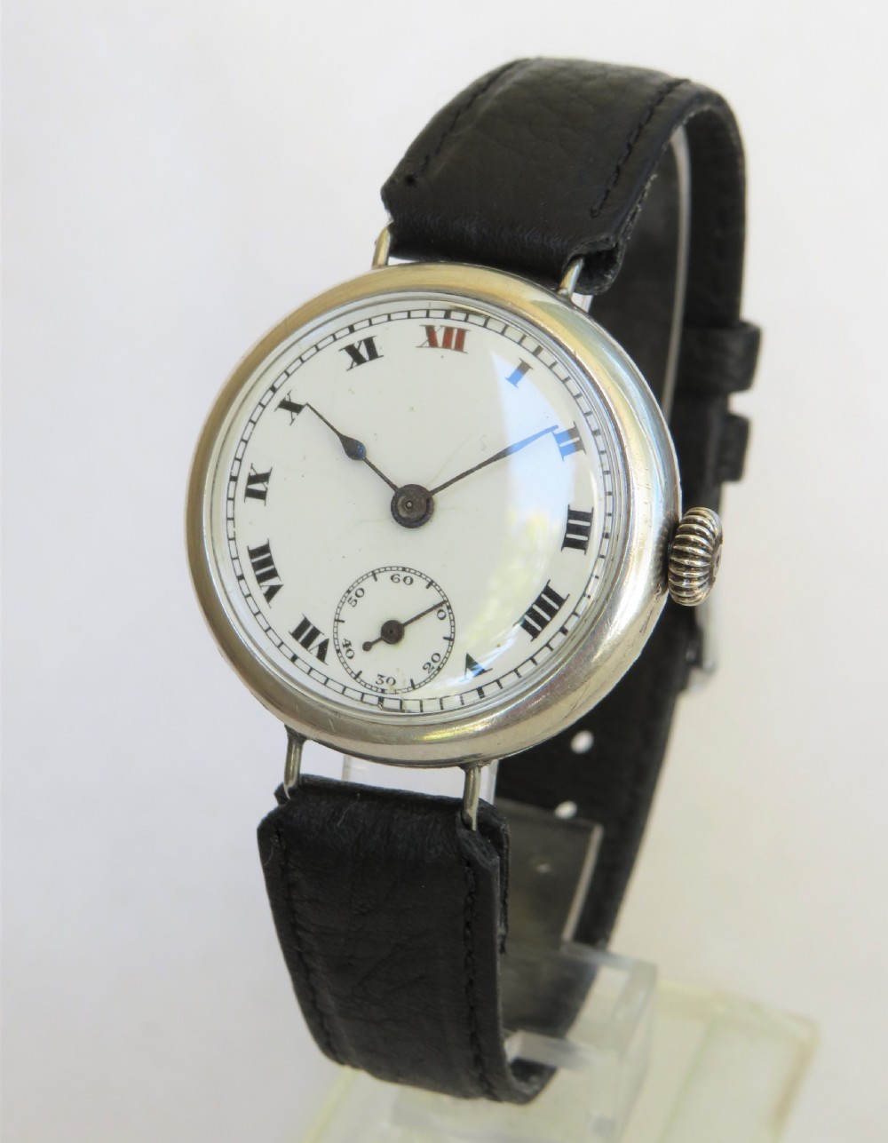 Gents silver trench wrist watch, 1924 View II