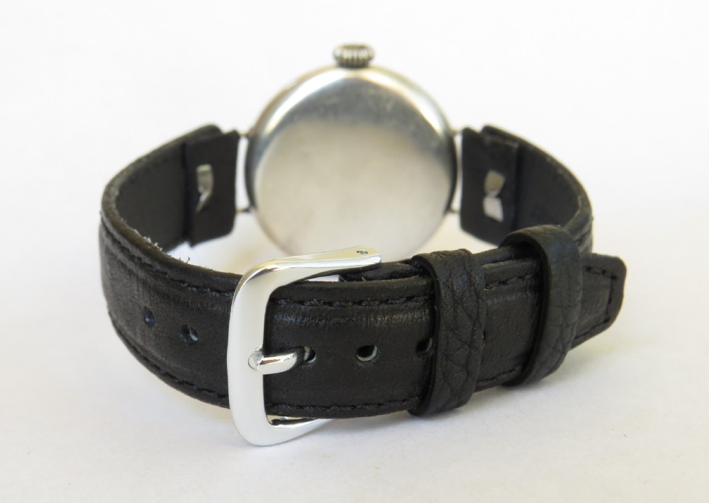 Gents silver trench wrist watch, 1924 View VI