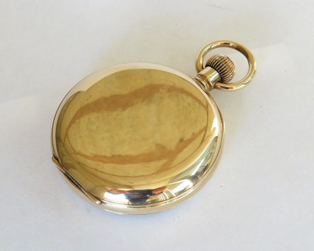 1950s Swiss gold plated pocket watch View V
