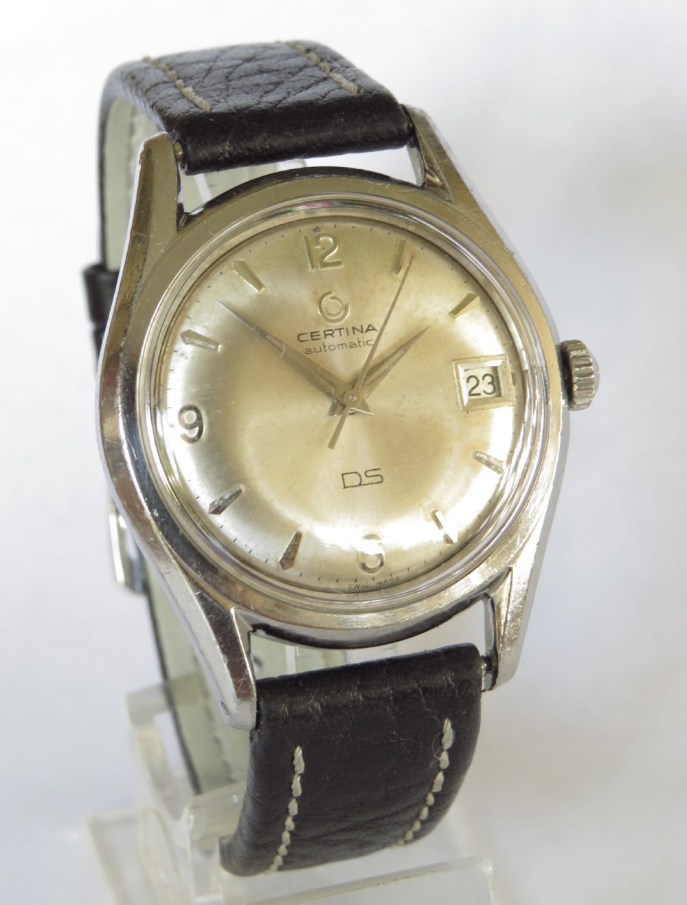 Gents Certina DS wrist watch with turtle back View II