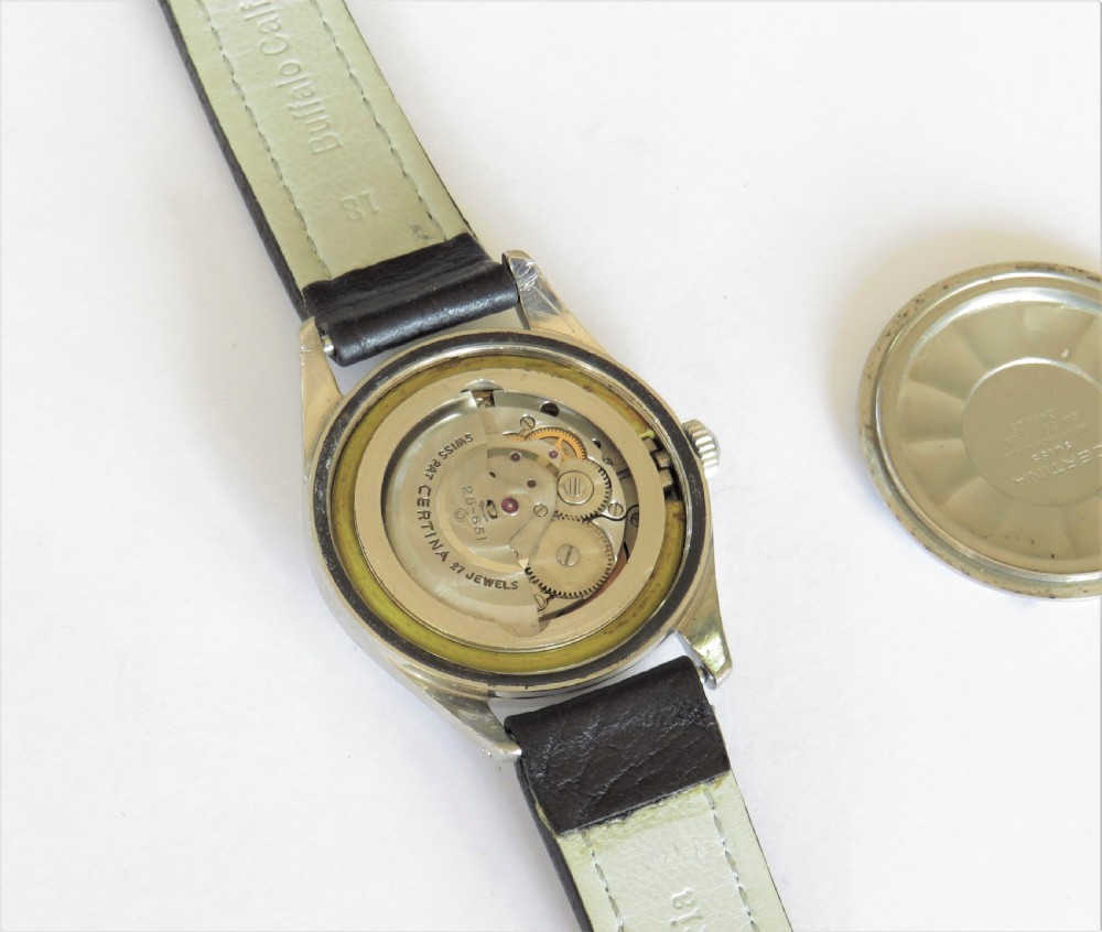 Gents Certina DS wrist watch with turtle back View V