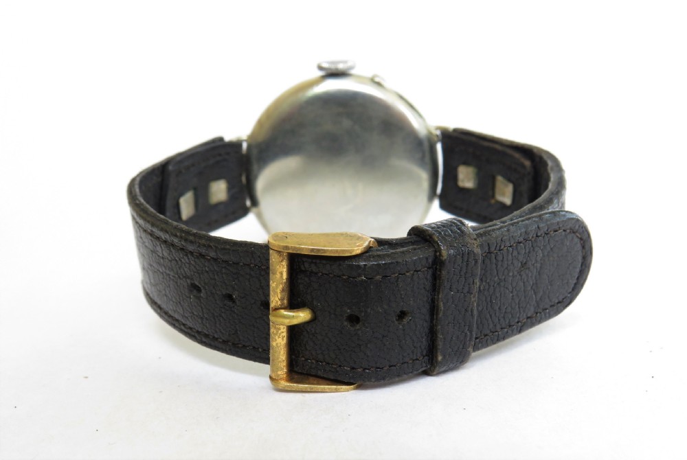 Gents antique silver half hunter trench watch View V