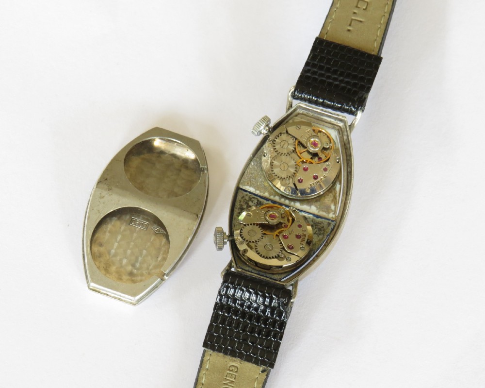 Rare silver Bucherer-Credos Night & Day watch View III